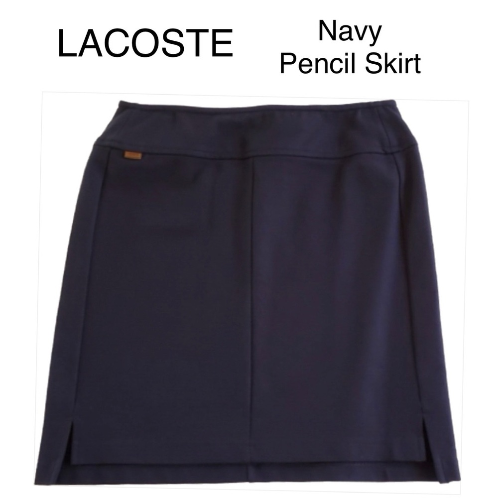 Lacoste Navy Pencil Skirt Size 44